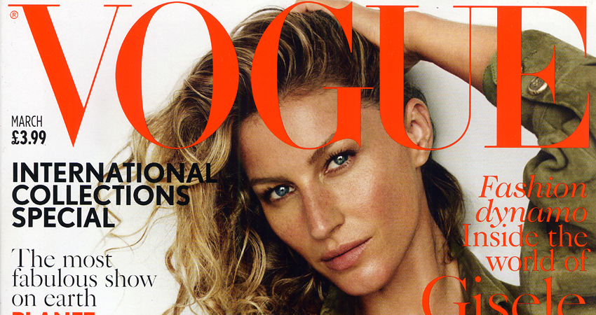 HANDS OF OIZO featured in VOGUE UK March 2015 issue - Gisele Bündchen on Cover