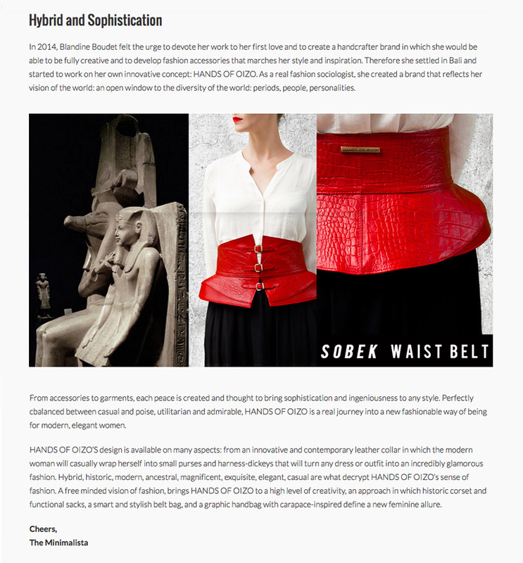 The Minimalista Dutch Fashion Blog on HANDS OF OIZO exquisite leather - hybrid and sophisticated