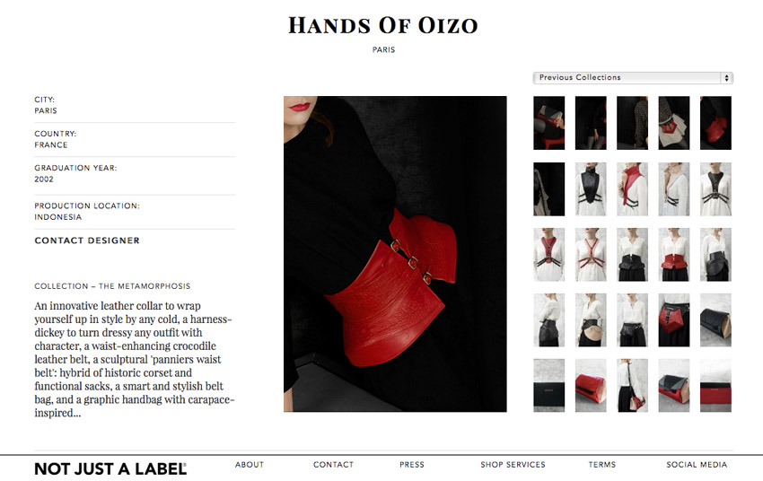 'The Metamorphosis' collection by HANDS OF OIZO showcased at NOT JUST A LABEL
